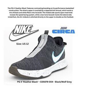 PG 4 'Heather Black' - CD5079 004 - Black/Wolf Grey: Size 12